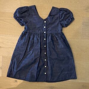 Janie and Jack Navy Buttoned Kids Dress
